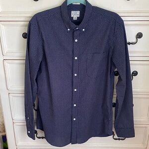 J. Crew Navy Patterned Men's Casual Shirt